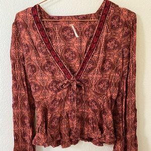 Free People Long Sleeve Blouse.